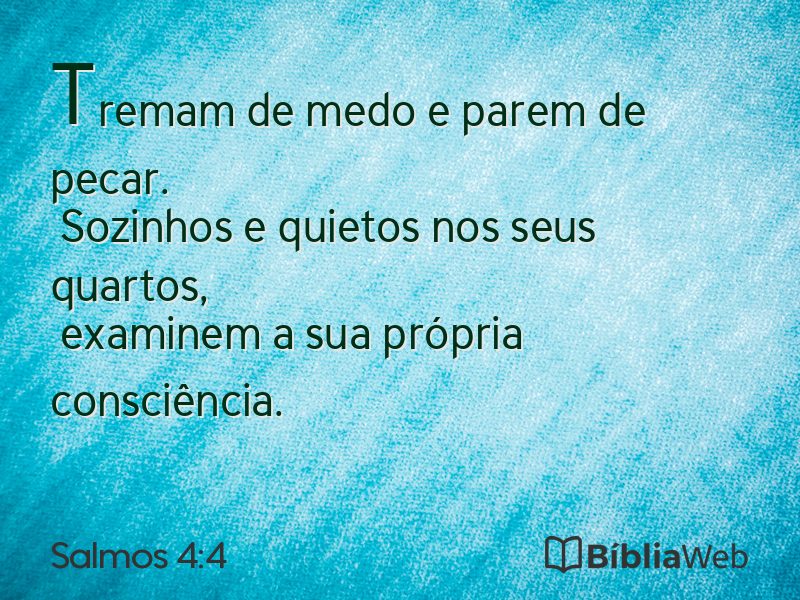 Salmos 4:4 em imagem para compartilhar