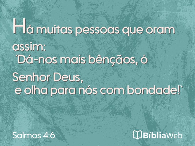 Salmos 4:6 em imagem para compartilhar