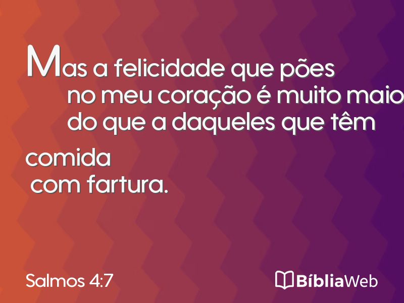 Salmos 4:7 em imagem para compartilhar