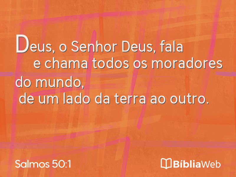 Salmos 50:1 em imagem para compartilhar
