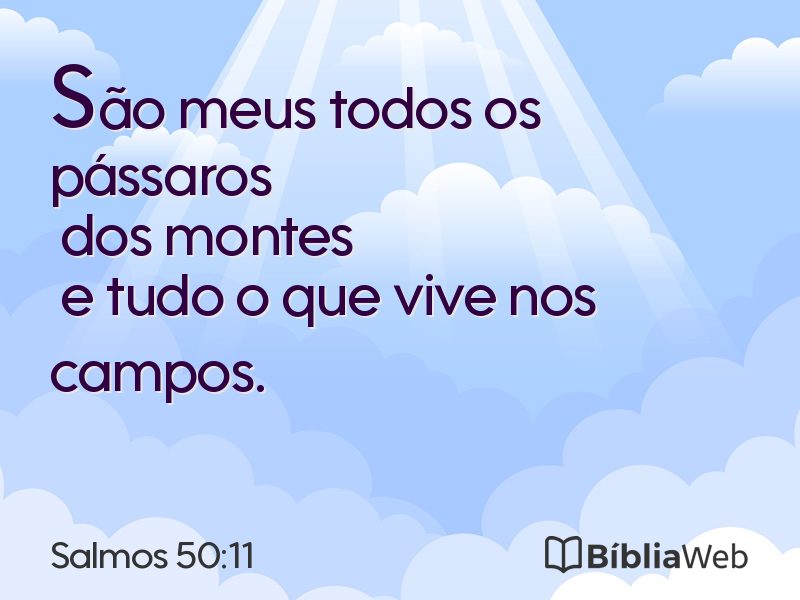Salmos 50:11 em imagem para compartilhar