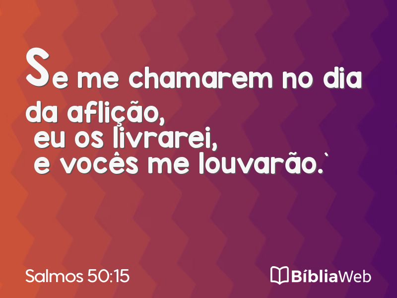 Salmos 50:15 em imagem para compartilhar