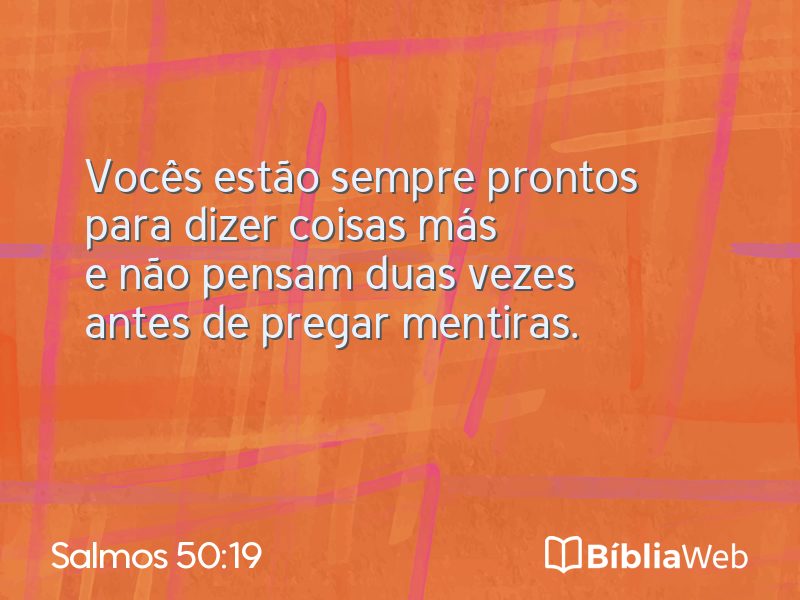 Salmos 50:19 em imagem para compartilhar