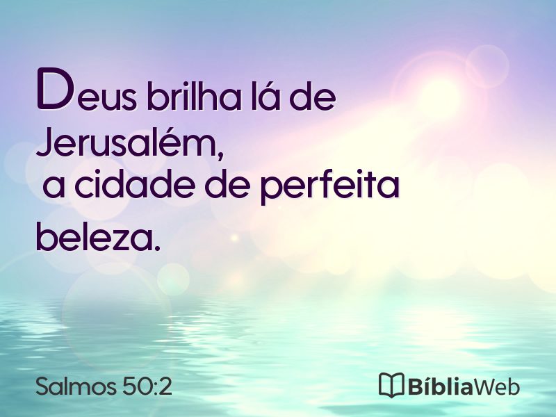 Salmos 50:2 em imagem para compartilhar