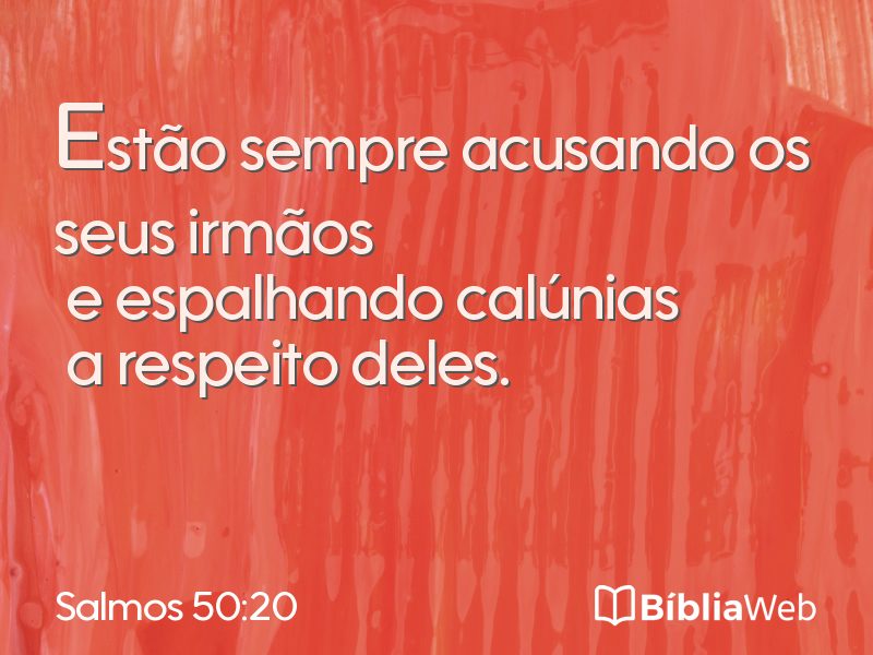 Salmos 50:20 em imagem para compartilhar