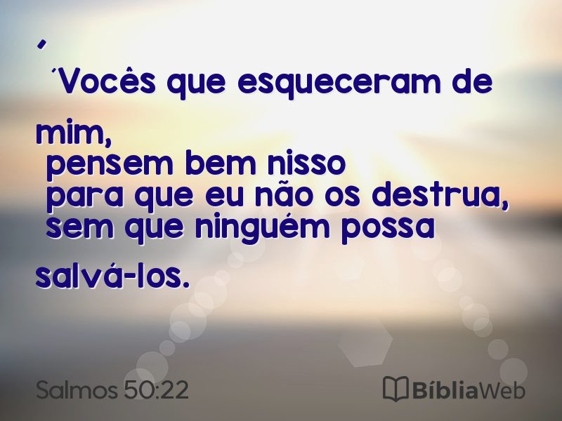Salmos 50:22 em imagem para compartilhar