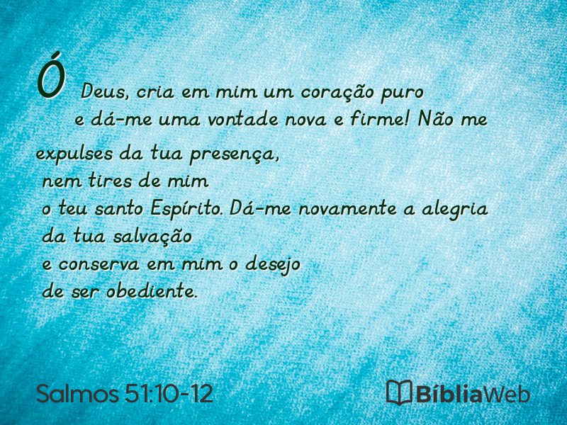 Salmos 51:10-12 em imagem para compartilhar