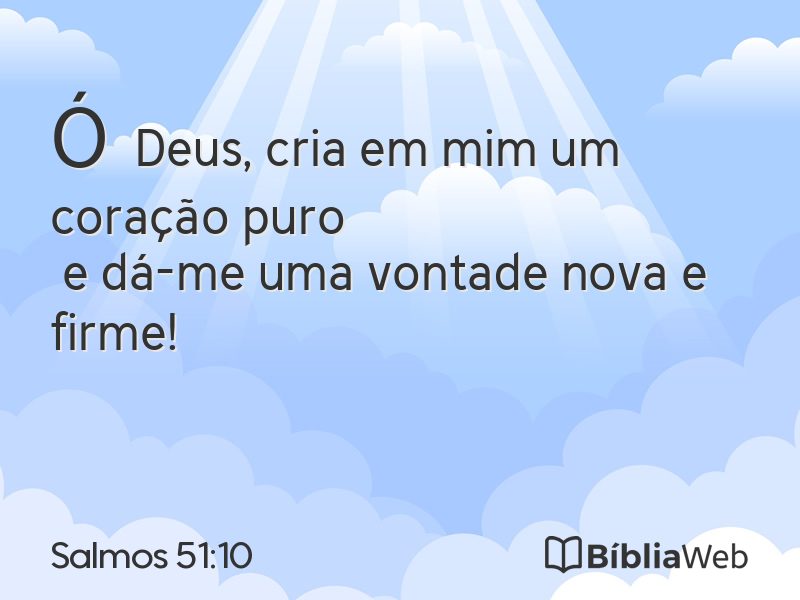 Salmos 51:10 em imagem para compartilhar