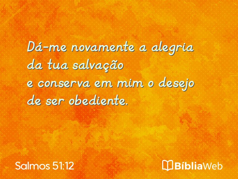 Salmos 51:12 em imagem para compartilhar
