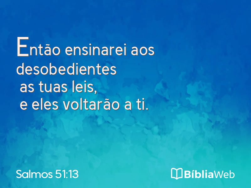 Salmos 51:13 em imagem para compartilhar
