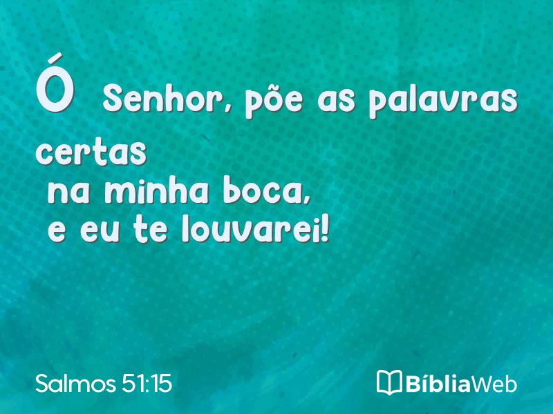Salmos 51:15 em imagem para compartilhar