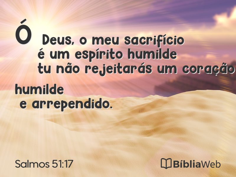 Salmos 51:17 em imagem para compartilhar