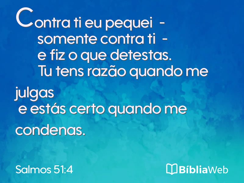 Salmos 51:4 em imagem para compartilhar