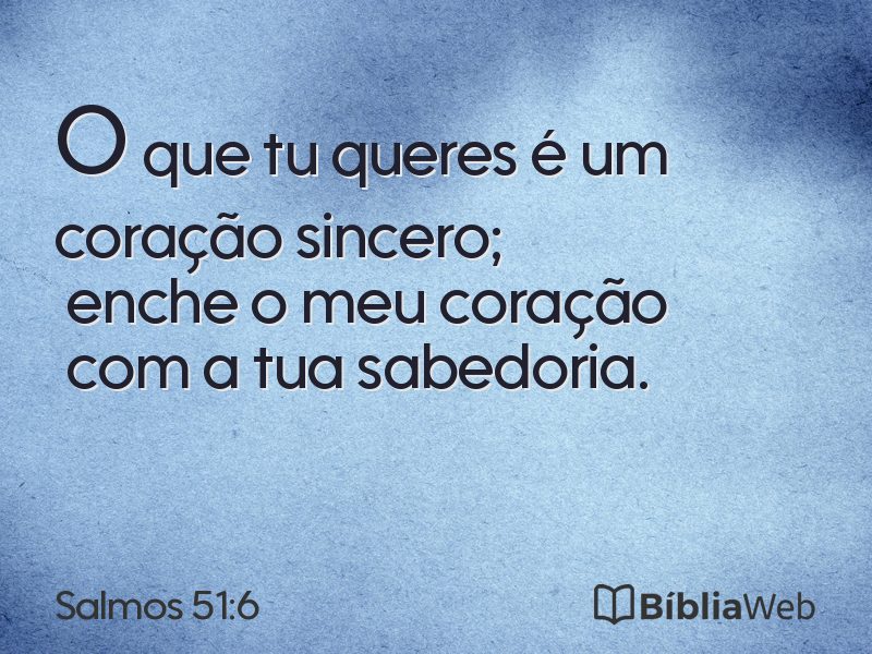 Salmos 51:6 em imagem para compartilhar