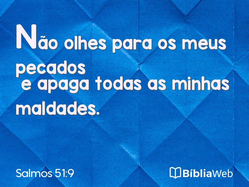 Salmos 51:9 em imagem para compartilhar