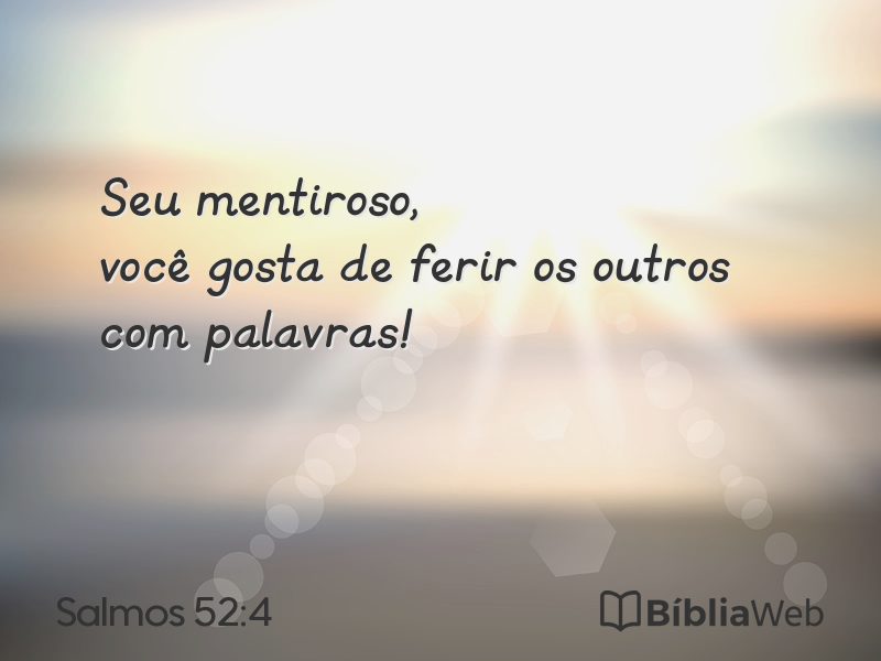Salmos 52:4 em imagem para compartilhar