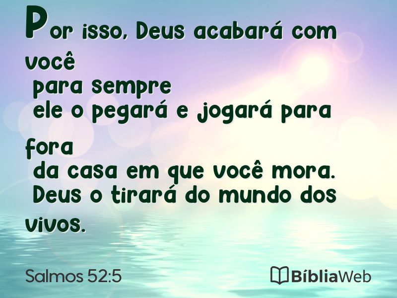 Salmos 52:5 em imagem para compartilhar