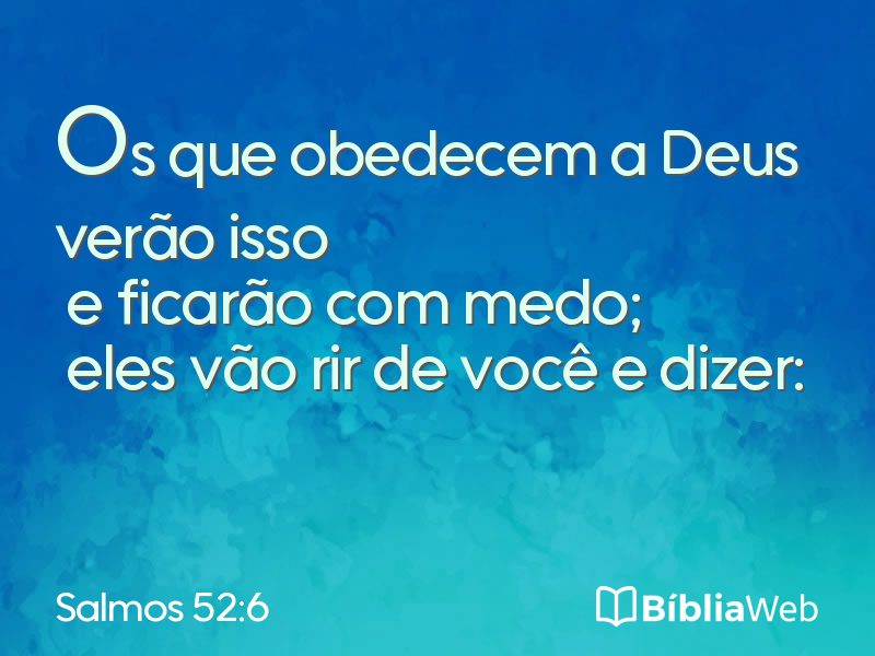 Salmos 52:6 em imagem para compartilhar