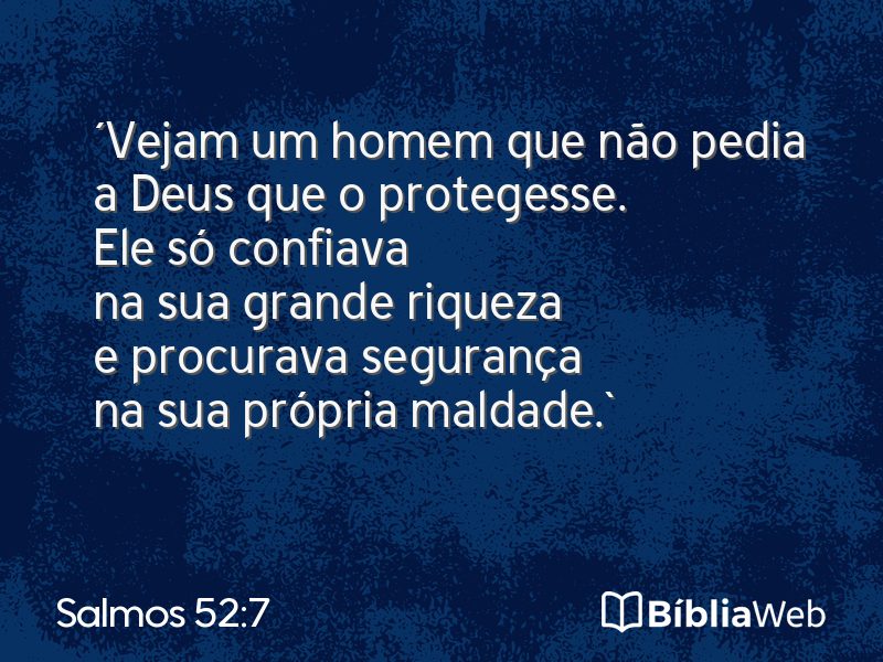 Salmos 52:7 em imagem para compartilhar
