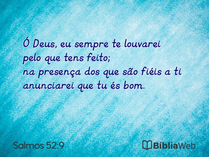 Salmos 52:9 em imagem para compartilhar