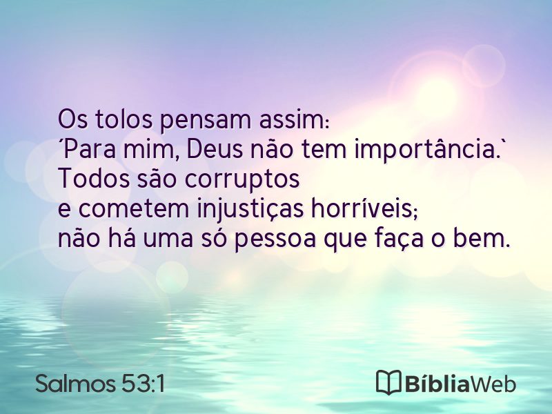 Salmos 53:1 em imagem para compartilhar