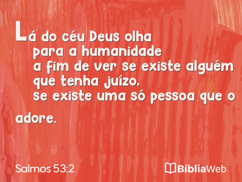 Salmos 53:2 em imagem para compartilhar