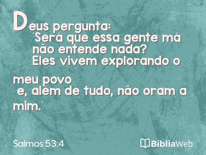 Salmos 53:4 em imagem para compartilhar