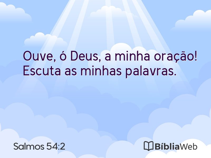 Salmos 54:2 em imagem para compartilhar