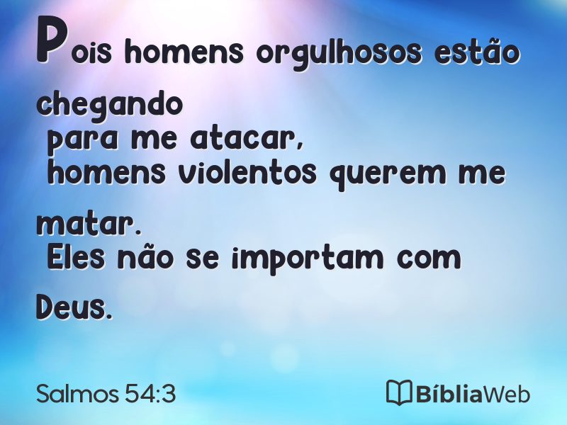 Salmos 54:3 em imagem para compartilhar