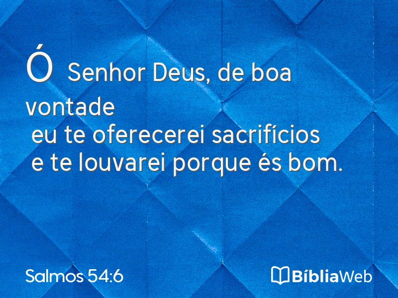 Salmos 54:6 em imagem para compartilhar