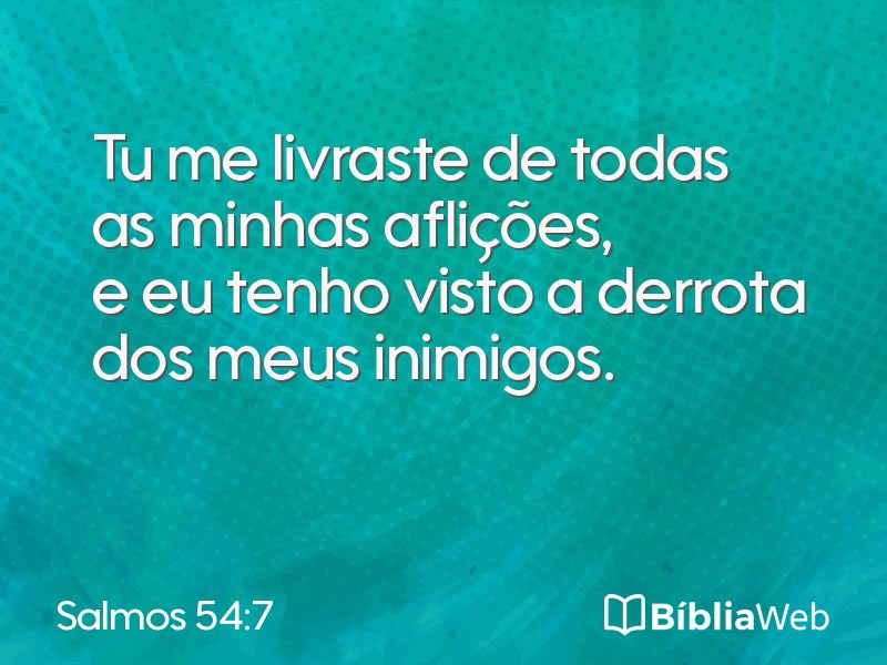 Salmos 54:7 em imagem para compartilhar