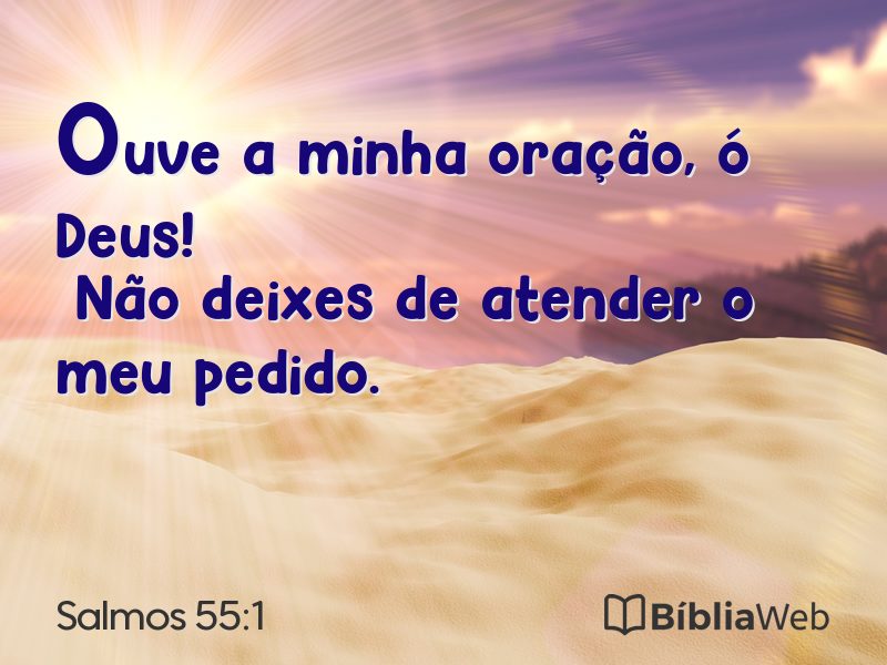 Salmos 55:1 em imagem para compartilhar