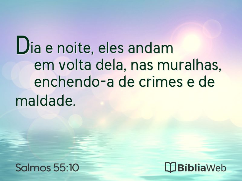 Salmos 55:10 em imagem para compartilhar