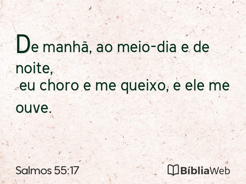 Salmos 55:17 em imagem para compartilhar