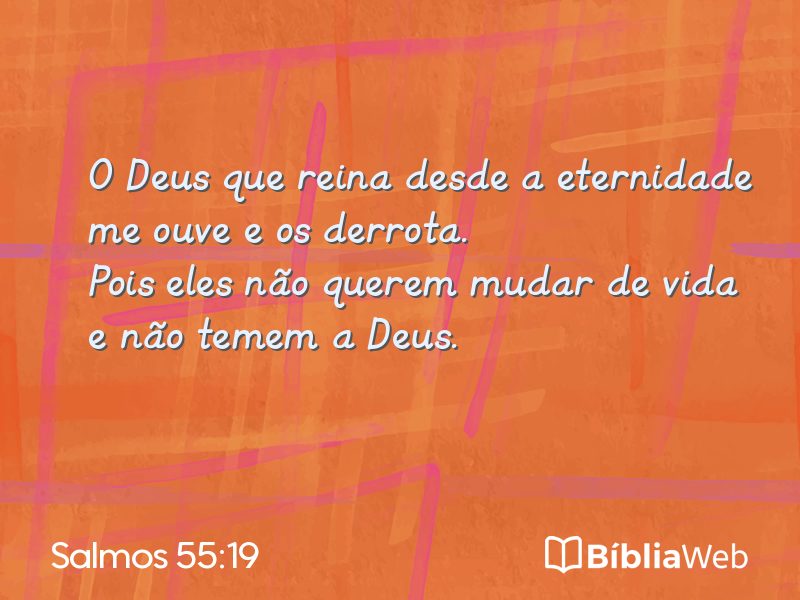 Salmos 55:19 em imagem para compartilhar