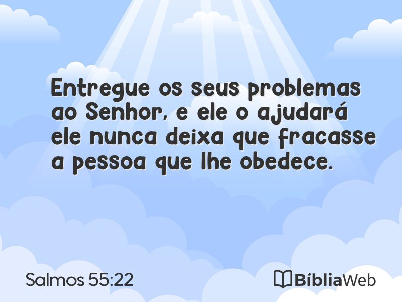 Salmos 55:22 em imagem para compartilhar