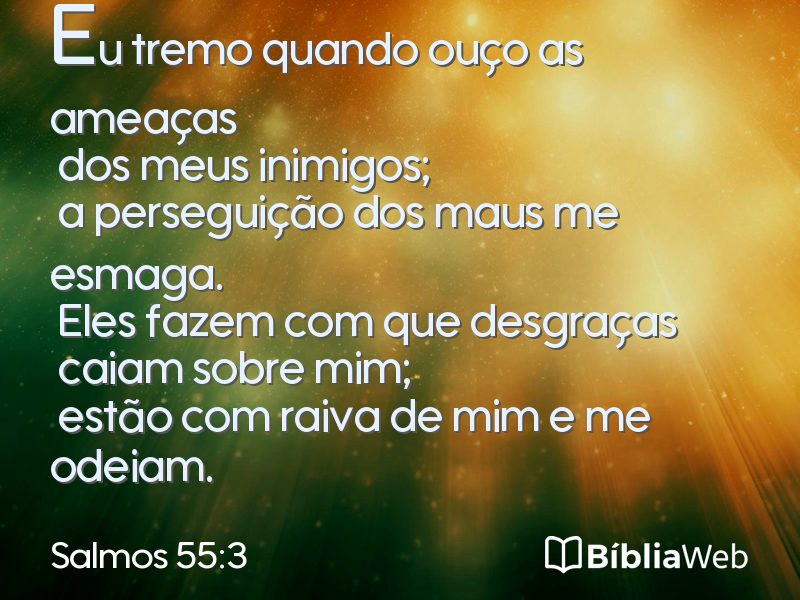 Salmos 55:3 em imagem para compartilhar