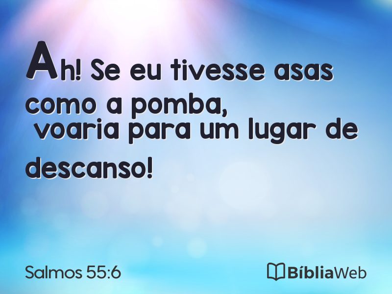 Salmos 55:6 em imagem para compartilhar
