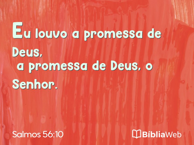 Salmos 56:10 em imagem para compartilhar