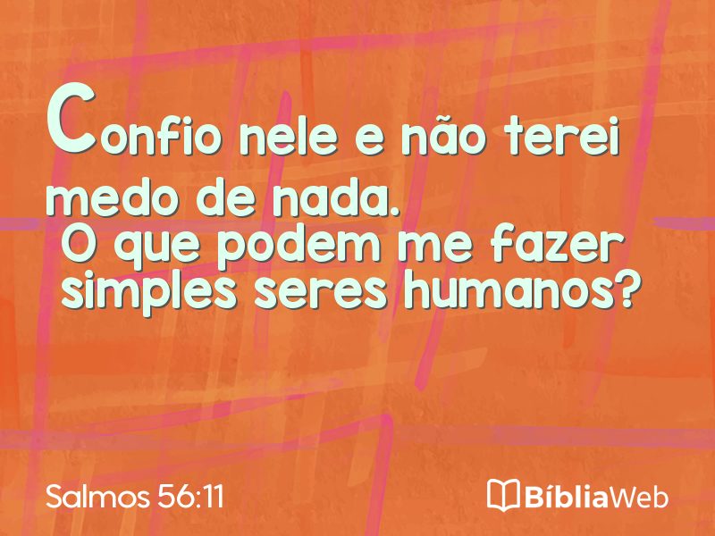 Salmos 56:11 em imagem para compartilhar