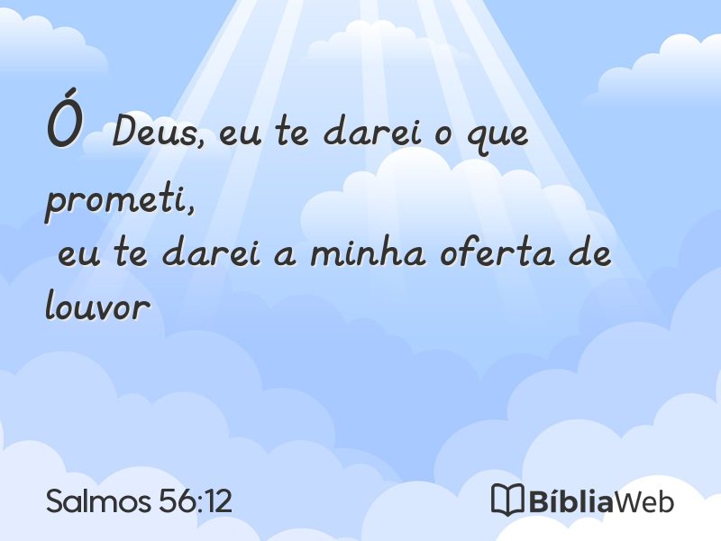 Salmos 56:12 em imagem para compartilhar