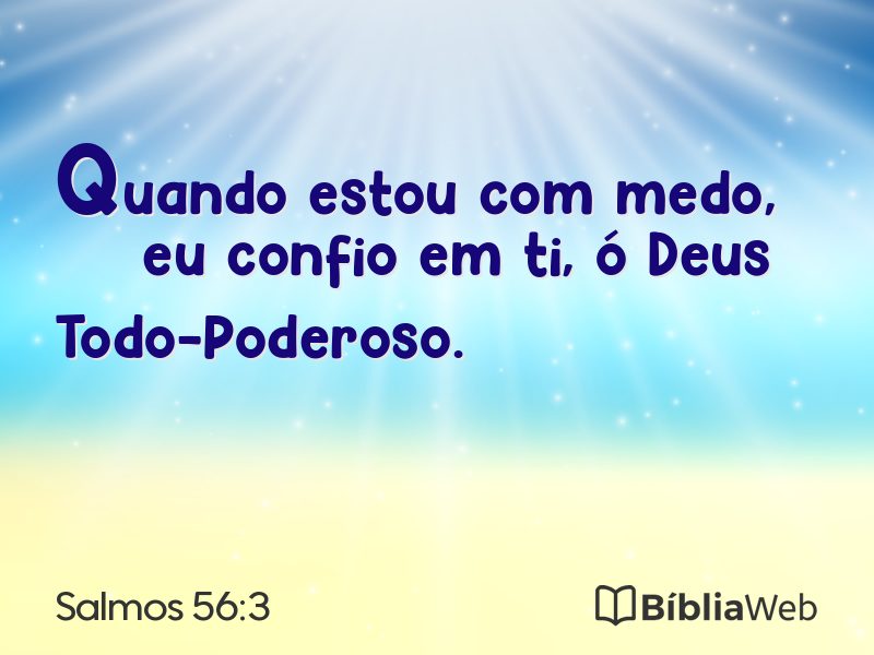 Salmos 56:3 em imagem para compartilhar
