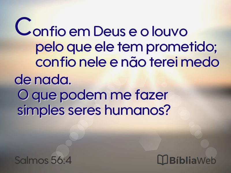 Salmos 56:4 em imagem para compartilhar