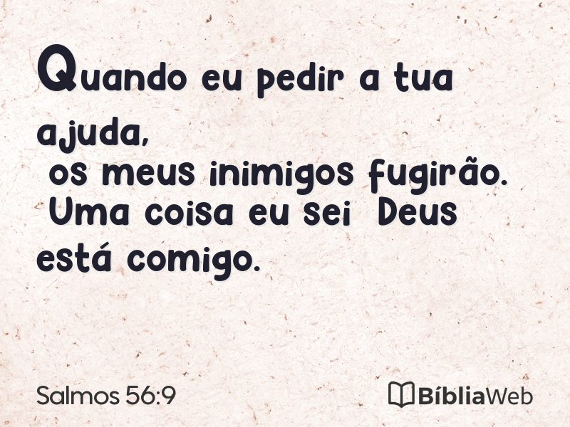 Salmos 56:9 em imagem para compartilhar