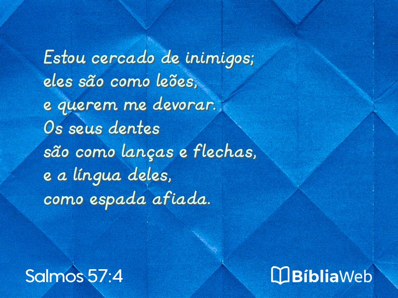 Salmos 57:4 em imagem para compartilhar