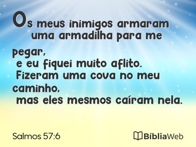 Salmos 57:6 em imagem para compartilhar