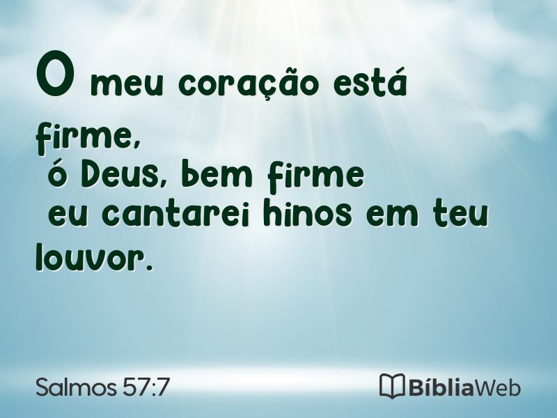 Salmos 57:7 em imagem para compartilhar