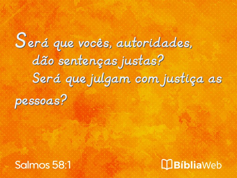 Salmos 58:1 em imagem para compartilhar