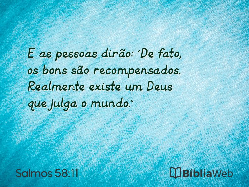 Salmos 58:11 em imagem para compartilhar