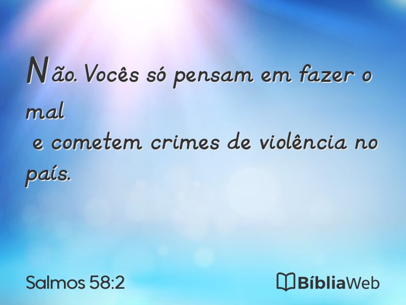 Salmos 58:2 em imagem para compartilhar